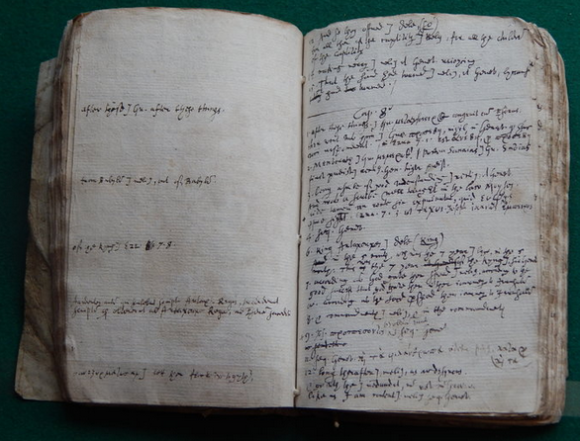  Two pages from Samuel Ward’s translation for part of the King James Bible. An American professor who came upon the manuscript last fall at Cambridge says it is the earliest known draft for the King James translation, which appeared in 1611. Credit Master and Fellows of Sidney Sussex College, Cambridge; Maria Anna Rogers (Photo) 