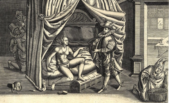 A chastity belt caricature from 1590 (Image: Heinrich Wirrich/Wikimedia)